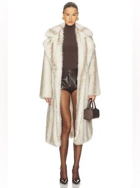 MORE TO COME Emma Leger x Revolve Carrie Faux Fur Coat Small/Medium